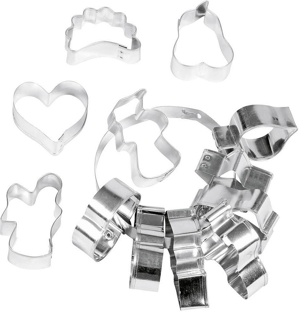 Lares Weihnachtsausstecher 12 Motive am Ring 5 cm