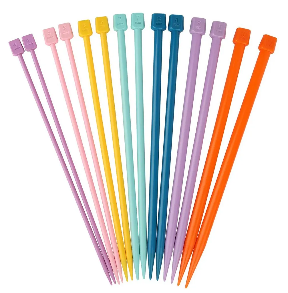 Kit de Démarrage Tricot Simple : 25 Aiguilles Droites pour Débutants