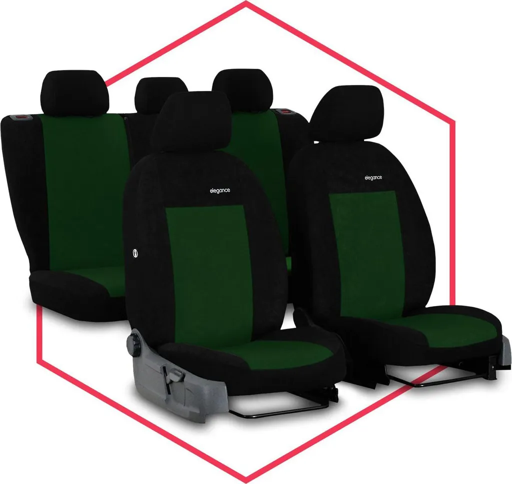 Coprisedili auto Coprisedili universali per Audi A1 Set di coprisedili auto verdi - 12