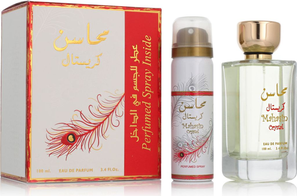 Lattafa Mahasin Crystal EDP 100 ml + DEO Spray 75 ml Produktbild 