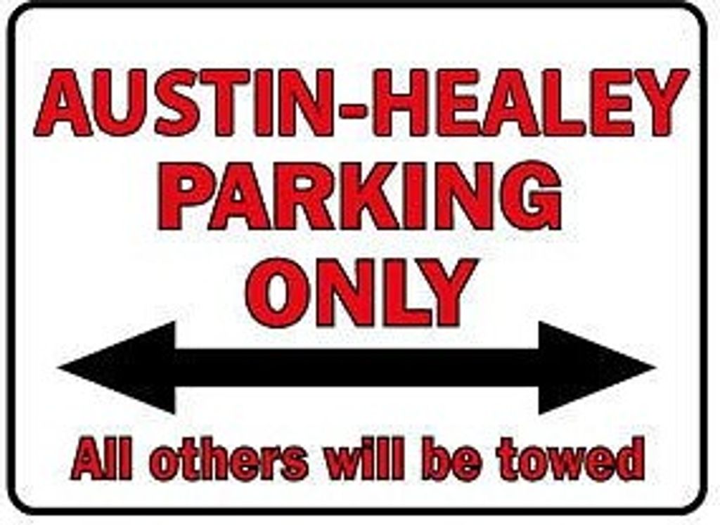 Schild aus Kunststoff -Parkschild - Austin Healey Parking Only - Gr. ca. 40 x 30 cm - 303069