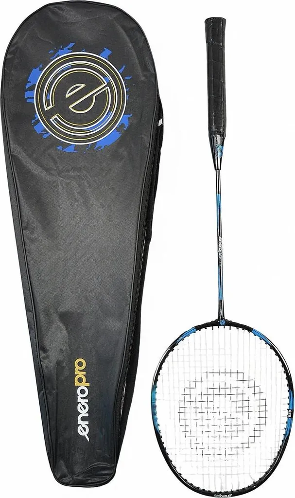 Raquette badminton Enero Pro 28 avec housse, modèle léger 95g en alu