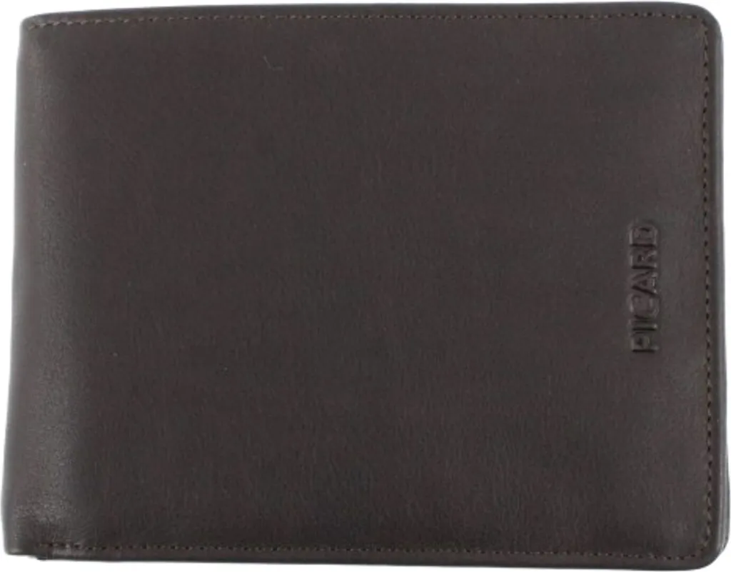 Portefeuille Brooklyn Traveler en Cuir Véritable Brun Café de Qualité