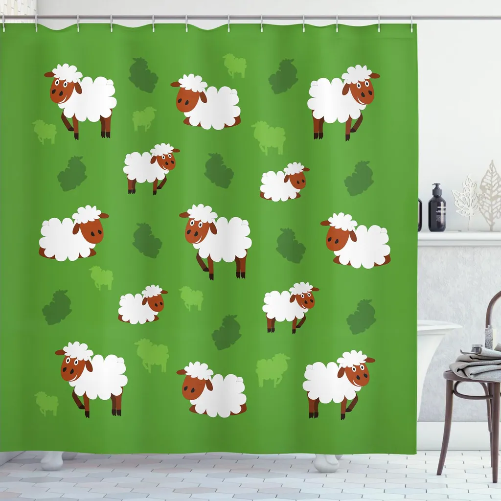 Arredo Bagno Country: Tenda Doccia ABAKUHAUS Motivo Pecore