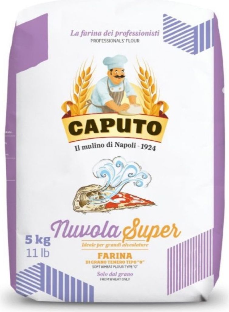 A bag of Caputo Nuvola Super flour.