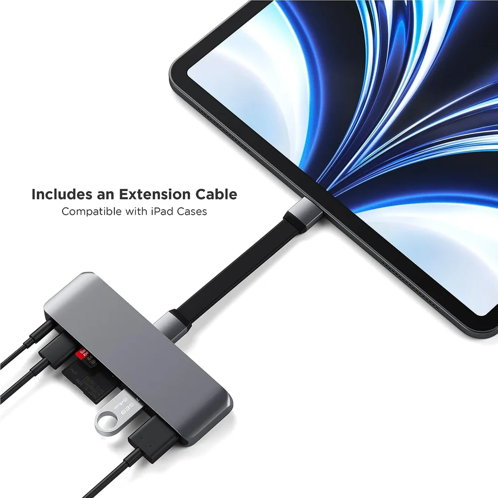 Adaptateur Hub USB-C Multiport pour iPad avec Sortie Vidéo HDMI 4K HDR - 19
