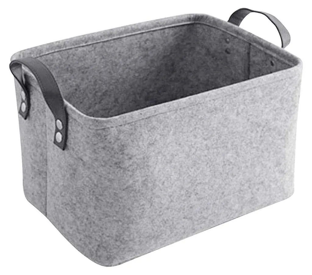 Boîte de rangement pliable en feutre pour étagères et linge de maison