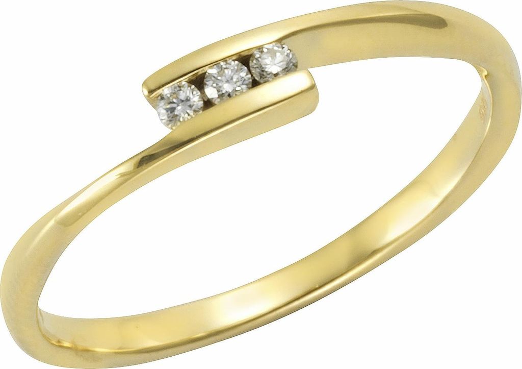 Orolino Ring 585/- Gold gelb 056 (17,8) Brillant weiß 067370098-1