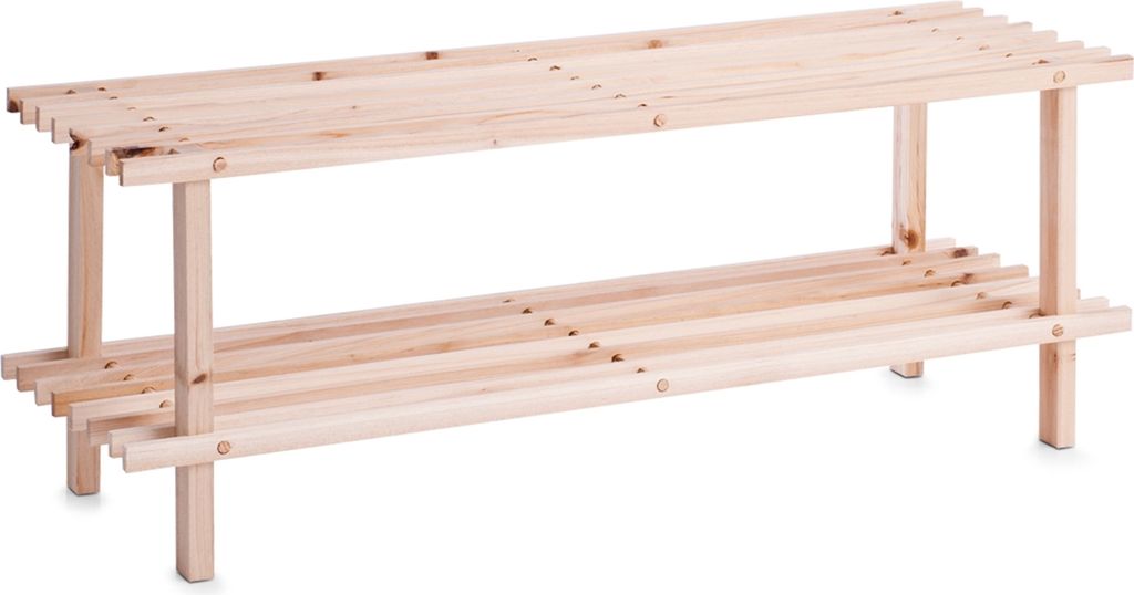 Zeller Schuhregal, Nadelholz, 2 Ablagen 80x26x29,5 Produktbild 