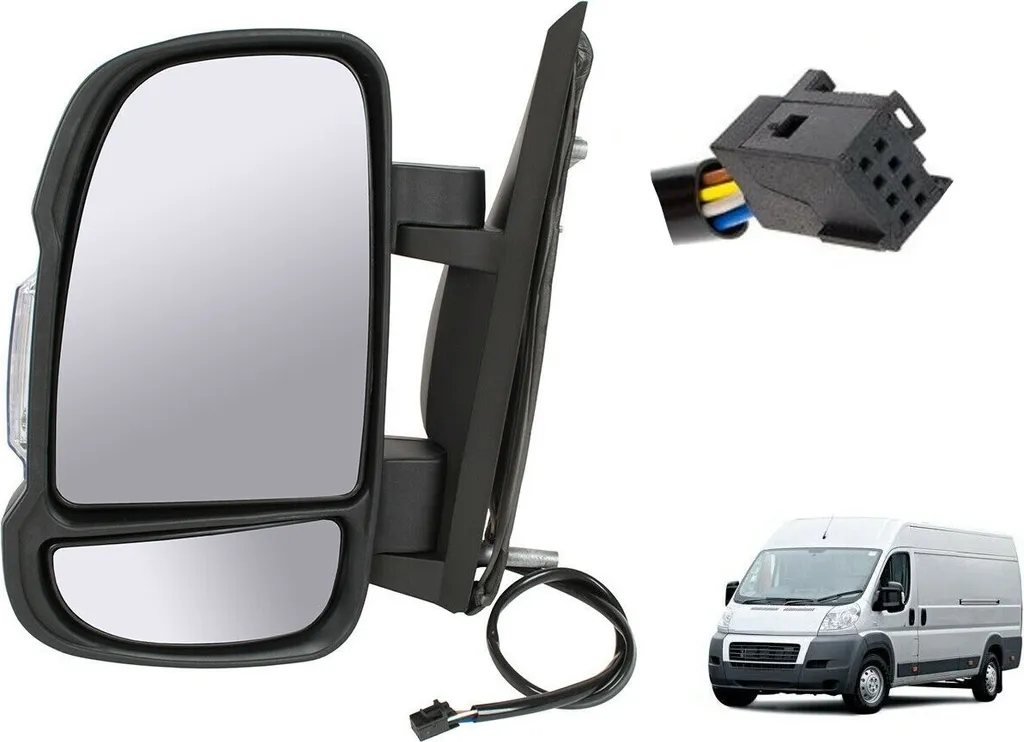 Rétroviseur de Remplacement Gauche Bras Court pour Fiat Ducato III 2006