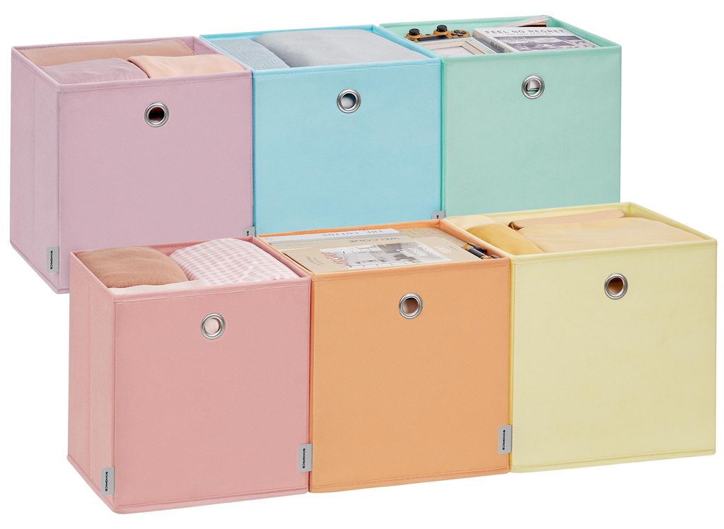 SONGMICS Aufbewahrungsbox, 6er Set, Ordnungsboxen, Produktbild 