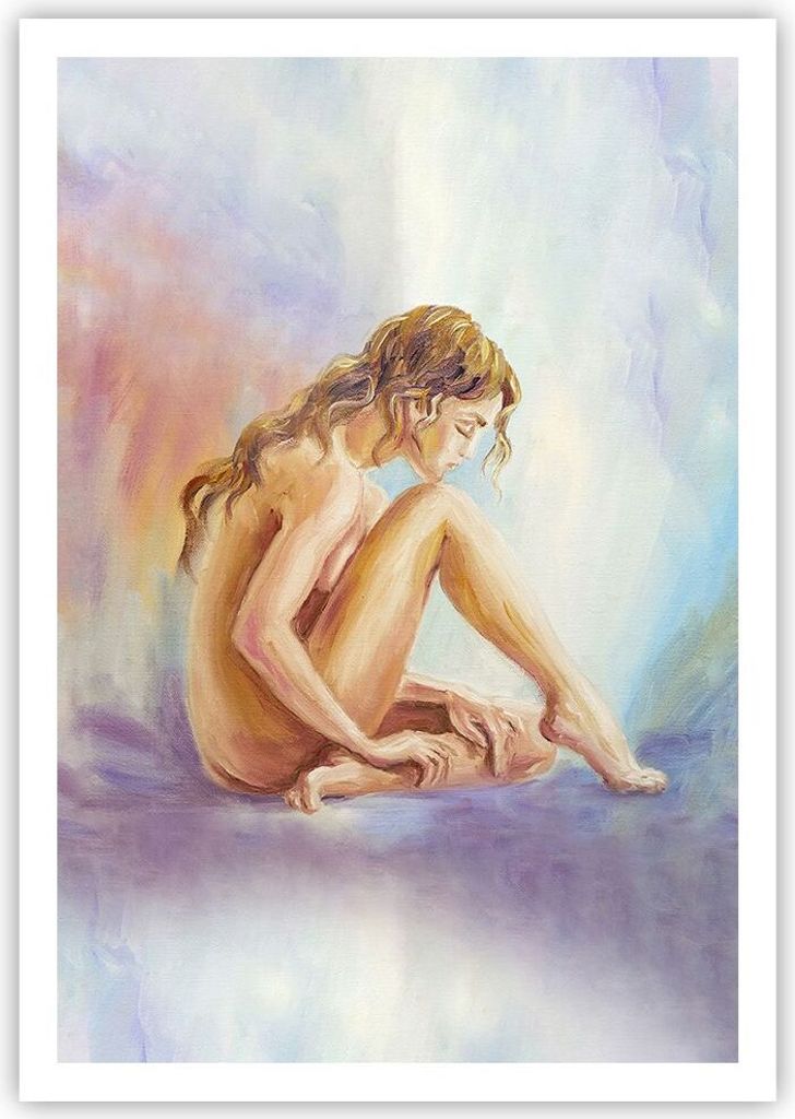 Poster - Poster ohne Rahmen - Frau Nacktheit Abgesehen von - 70x100 cm - Wand Bild - Wanddeko - Wandbilder - Kunstposter - Wandposter - Bilder - Ku...