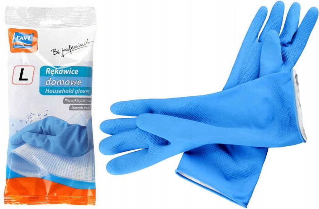 Rękawice ochronne do sprzątania robocze rozmiar L 2 sztuki Zdjęcie produktu 