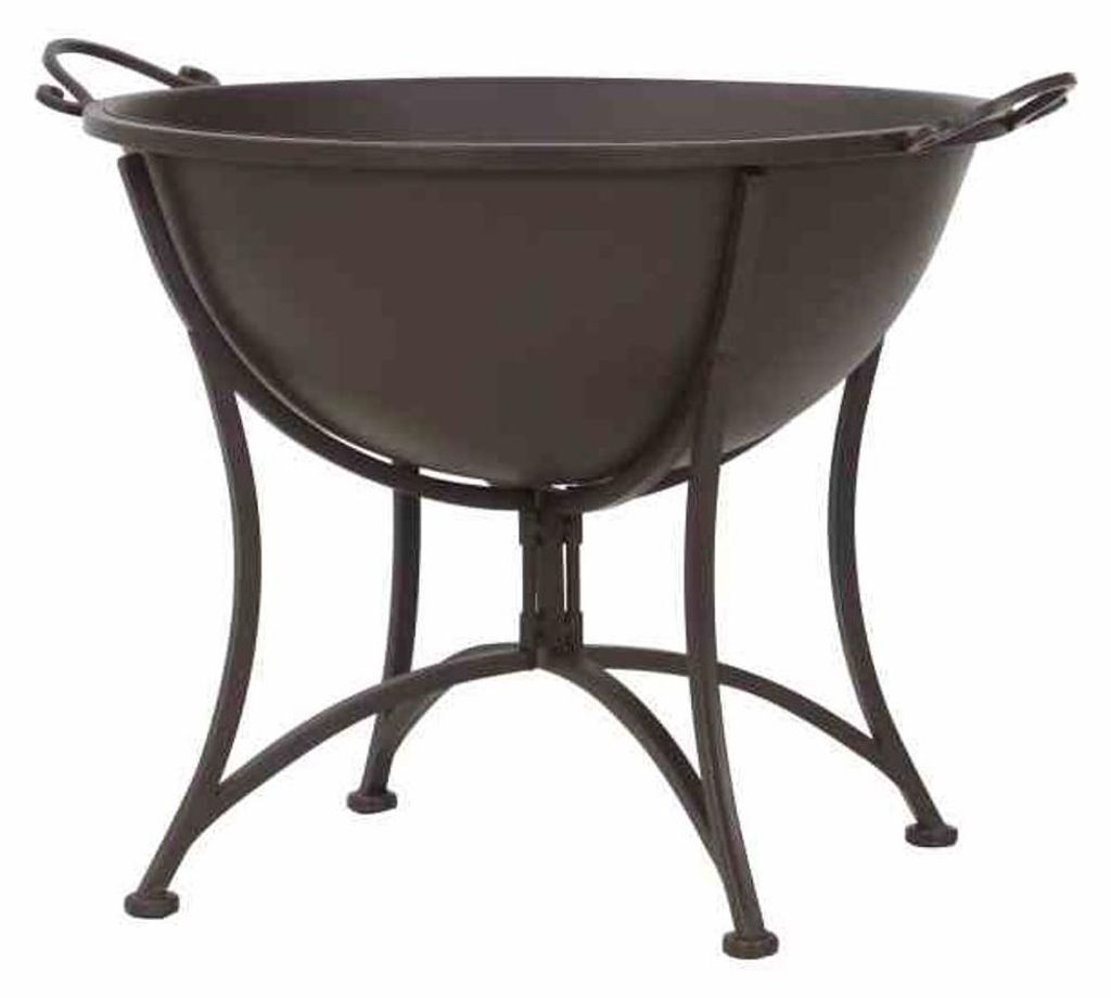 Bol à feu antique, fer peint par poudrage, brun rouille Image du produit 