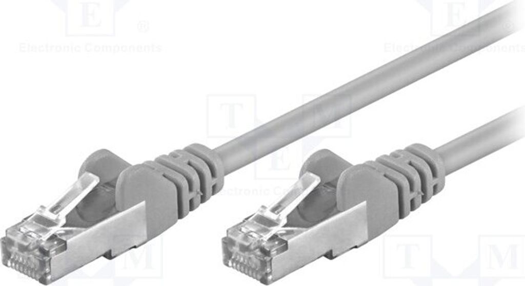 1x 2 50133 RJ45-Kabel 10m grau PVC 5e