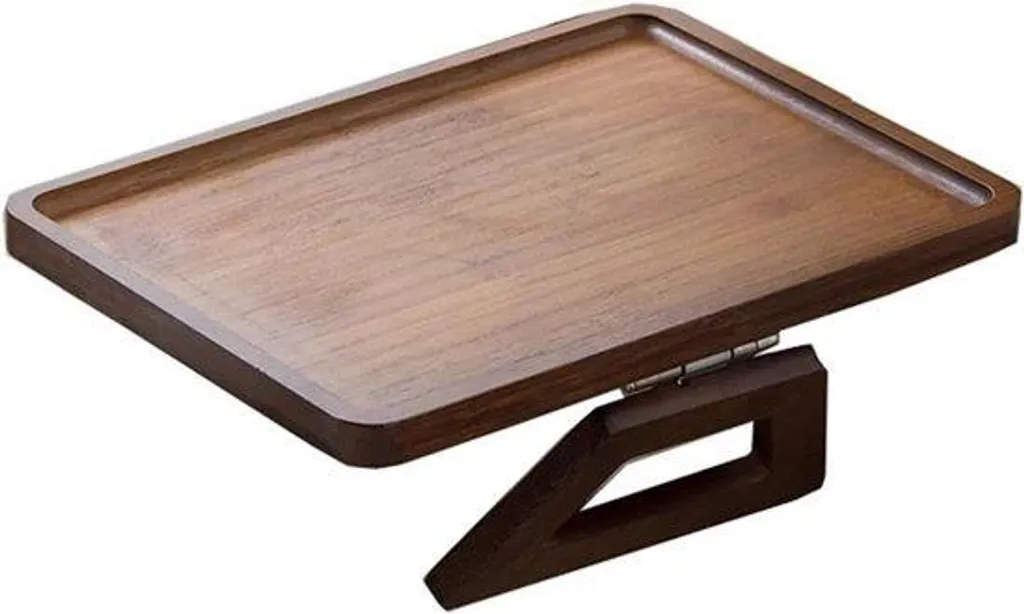 Tablette d'accoudoir compacte et amovible, bois naturel haute qualité