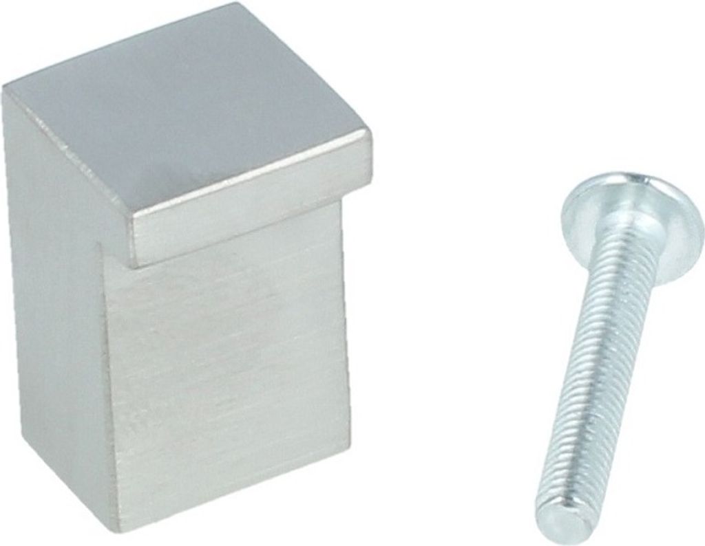 Möbelknopf aus Edelstahl 16mm x 16mm Schrankknopf Küchenknopf Türgriff Knopf