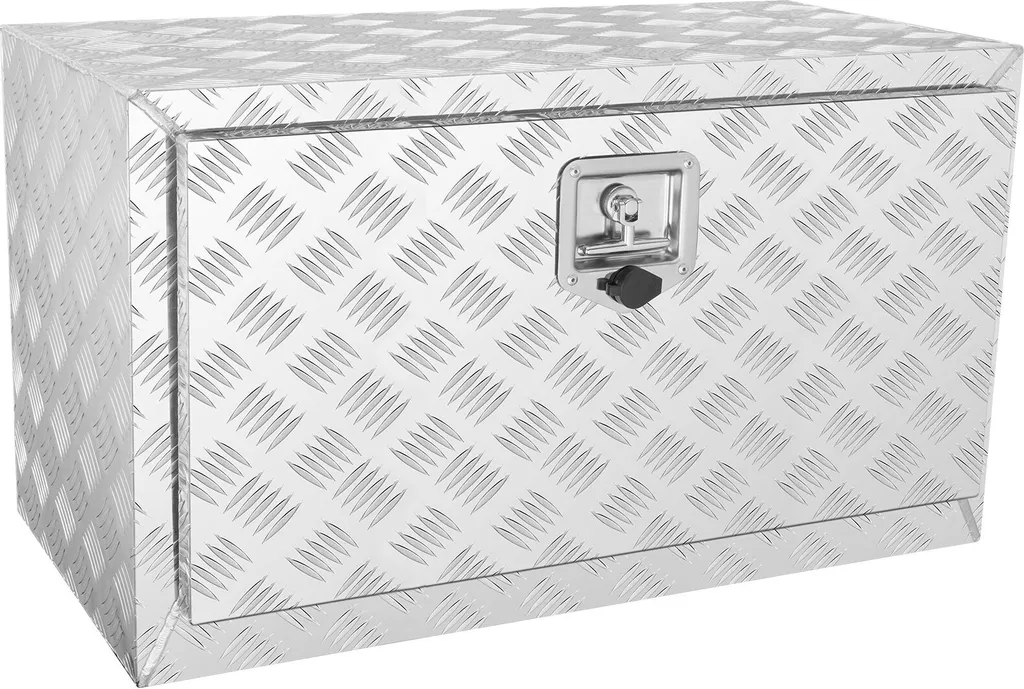 Caisse à outils aluminium étanche avec serrure 76x35 cm pour transporteur