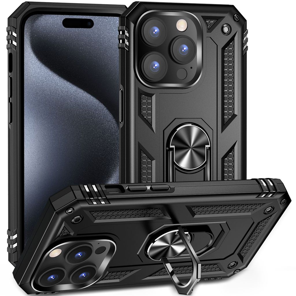 Pouzdro pro iPhone 15 Pro dvouvrstvé robustní, vojenská Obrázek produktu 