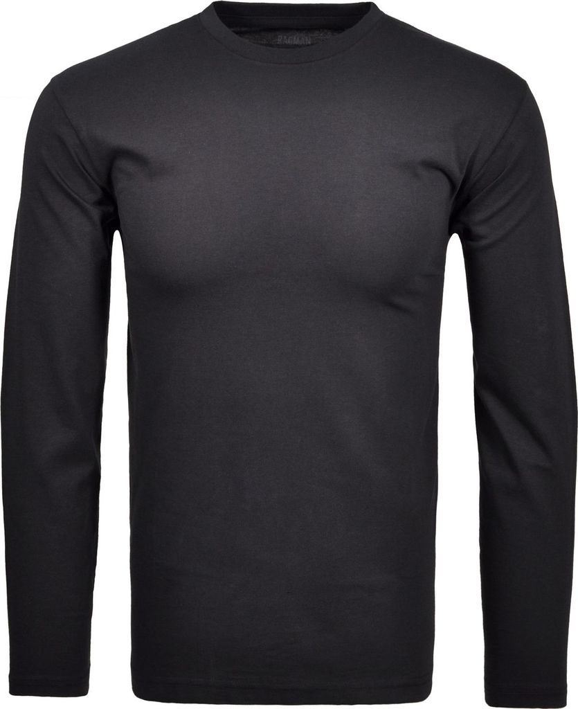RAGMAN Herren Shirt Langarm Rundhals Regular Single-Jersey Marine 3XL