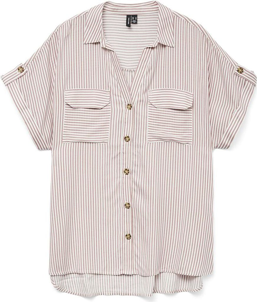 Vero Moda Bumpy Kurzarmhemd Beige M Frau Beige M