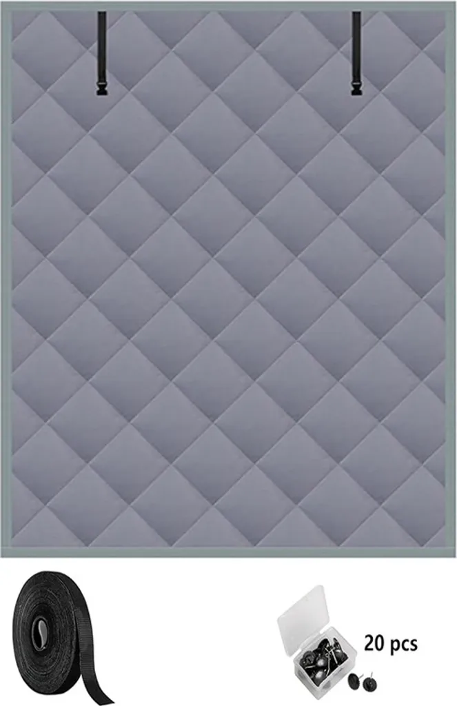 INF Rideau Isolant Thermique 140x260cm Rideau Occultant à Oeillets Gris