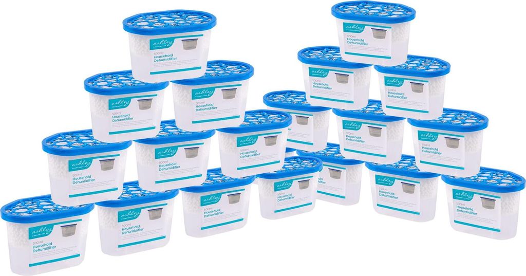Ashley Luftentfeuchter für den Innenbereich – 500 ml – parfümfrei – Packung mit 20 Stück