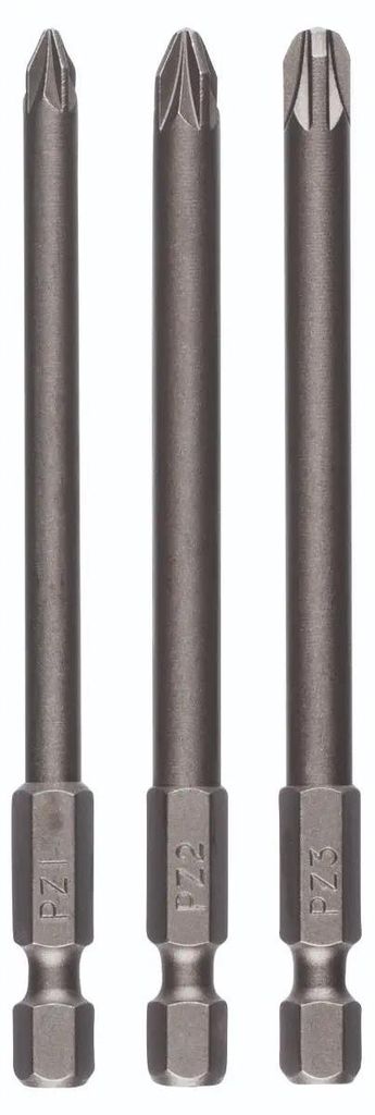 Bosch Schrauberklingen-Set für Pozidriv-Kreuzschlitzschrauben (PZ), 3-tlg.
