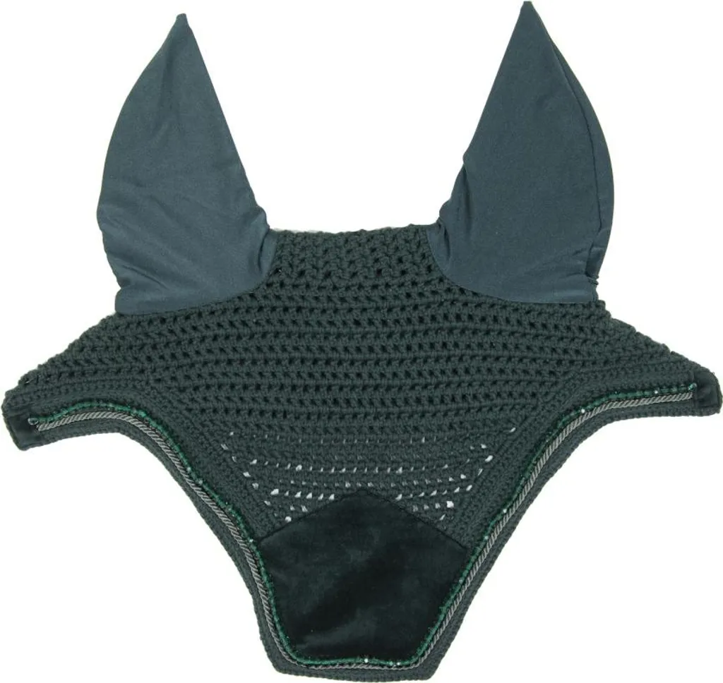 Bonnet Wellington Kentucky Velvet Pearls Vert Sapin et Détails Perles