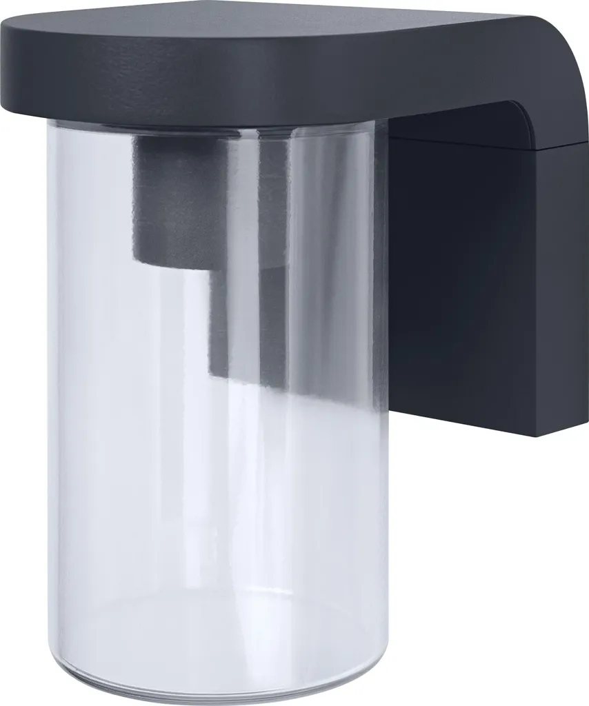 OSRAM Lampada Parete Esterna IK03 IP44 E27 Vetro Alluminio Antiurto