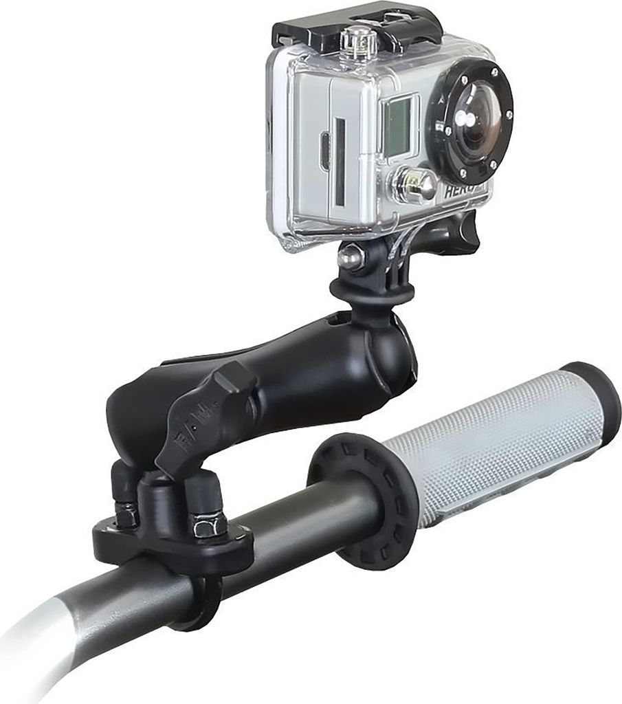 RAM Mounts GoPro Kamera-Halterung für Lenker/Rohre - mit Klemmschelle, B-Kugel (1 Zoll)