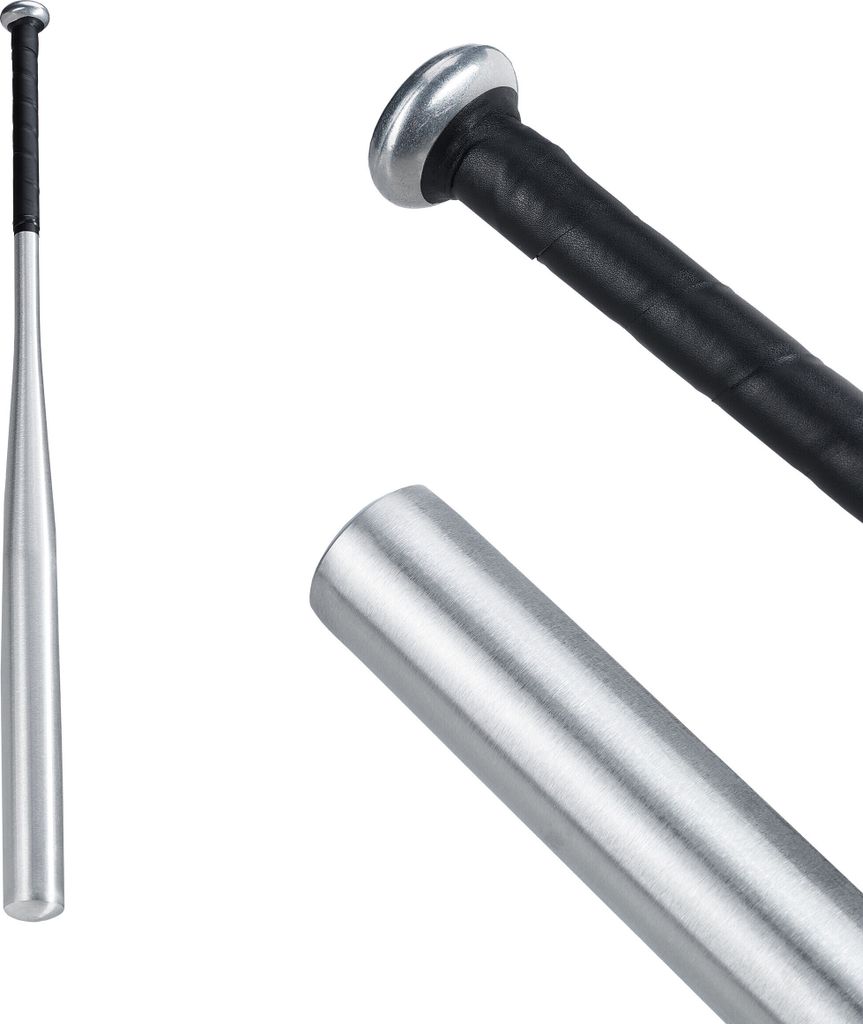 relaxdays Baseballschläger aus Aluminium in Silber