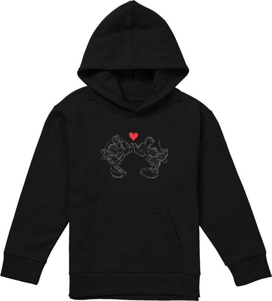 Disney - Hoodie zum Überziehen für Kinder, Valentinstag TV22844 (128) (Schwarz)