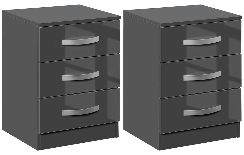 Set aus 2 modernen Nachttischen mit je 3 Schubladen fš¹r Produktbild 