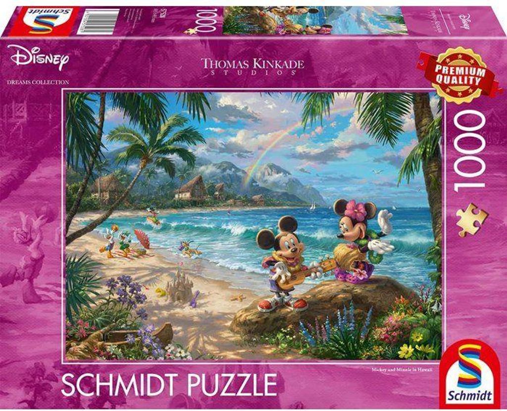 Puzzle Schmidt Spiele Disney Minnie & Mickey in Hawaii, 1000 Teile, Ab 12 Jahren