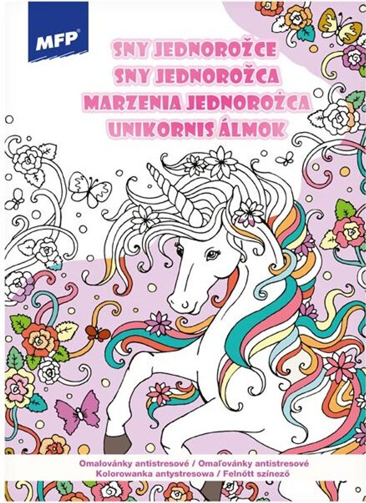 Anti-Stress-Malbuch „Die Träume des Einhorns“, 32 Seiten Produktbild 