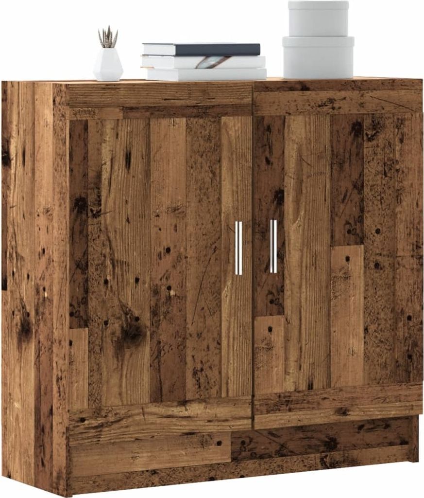 Möbel Bücherschrank Altholz-Optik 82,5x30,5x80 cm Holzwerkstoff - Bücherregale 856146