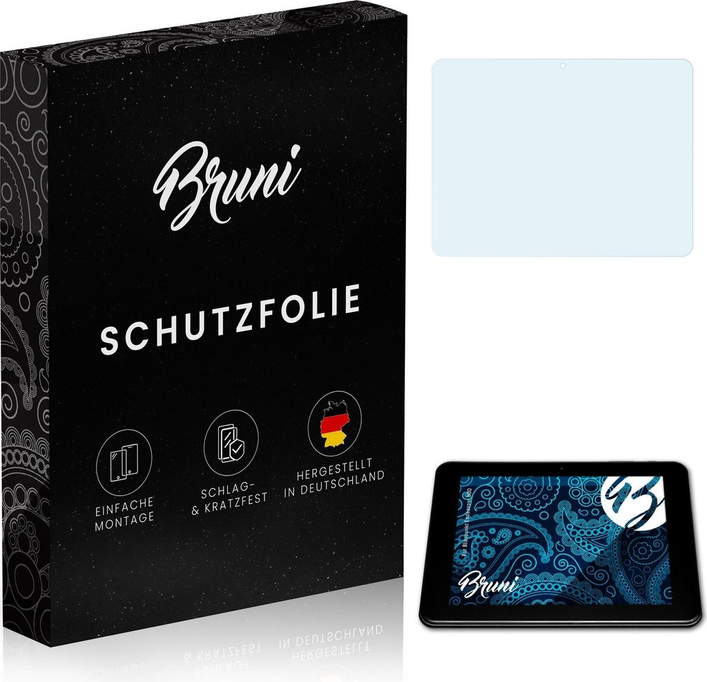 Bruni Basics-Clear 2x Schutzfolie kompatibel mit Blaupunkt Endeavour 800 Folie