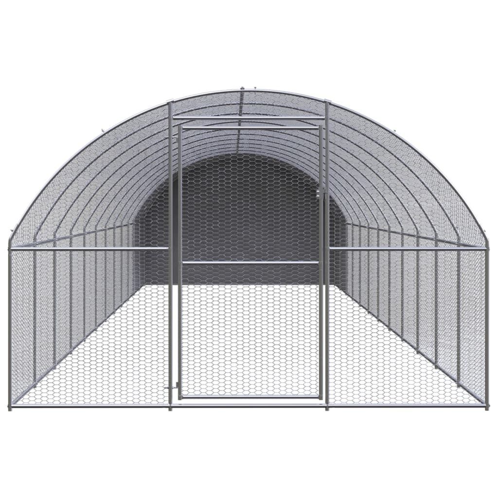 vidaXL Poulailler d'extérieur 3x12x2 m Acier galvanisé Image du produit 