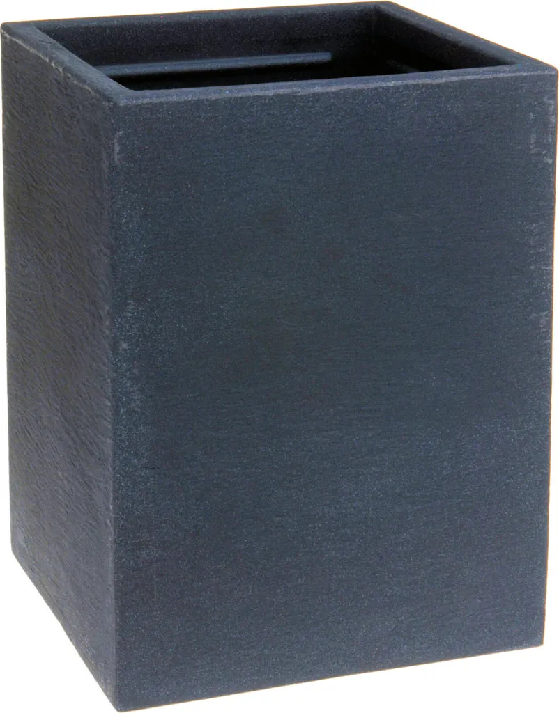 Grand bac à fleurs Kubus anthracite - Pot de fleurs carré 30x30x40 cm