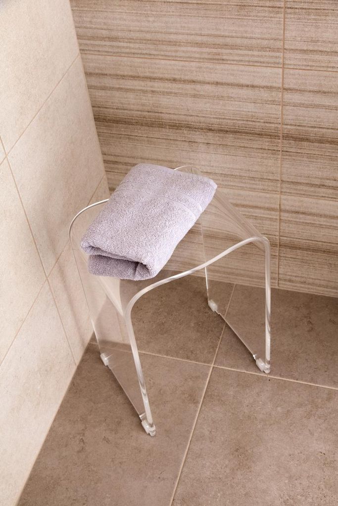 SAT Badhocker Duschhocker aus Acryl rutschfester, Transparent