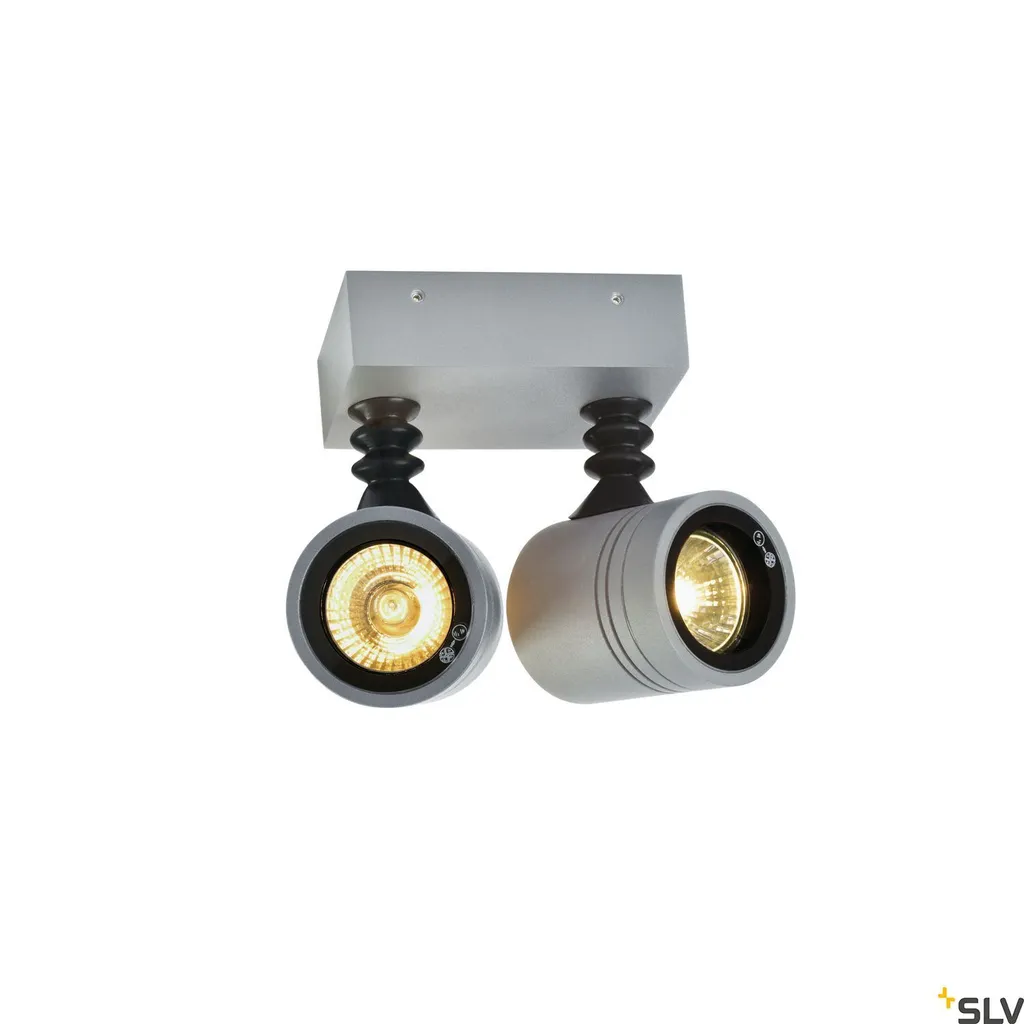 Projecteur Extérieur IP55 Double Faisceau Myra en Finition Argentée
