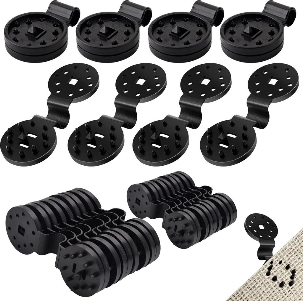 60 Stück Kunststoff Clips für Schutztuch, Gartennetz Clip für Schattiernetz, Schattentuch Clip mit öse, Schattiernetz Gewächshaus Sonnensegel ...