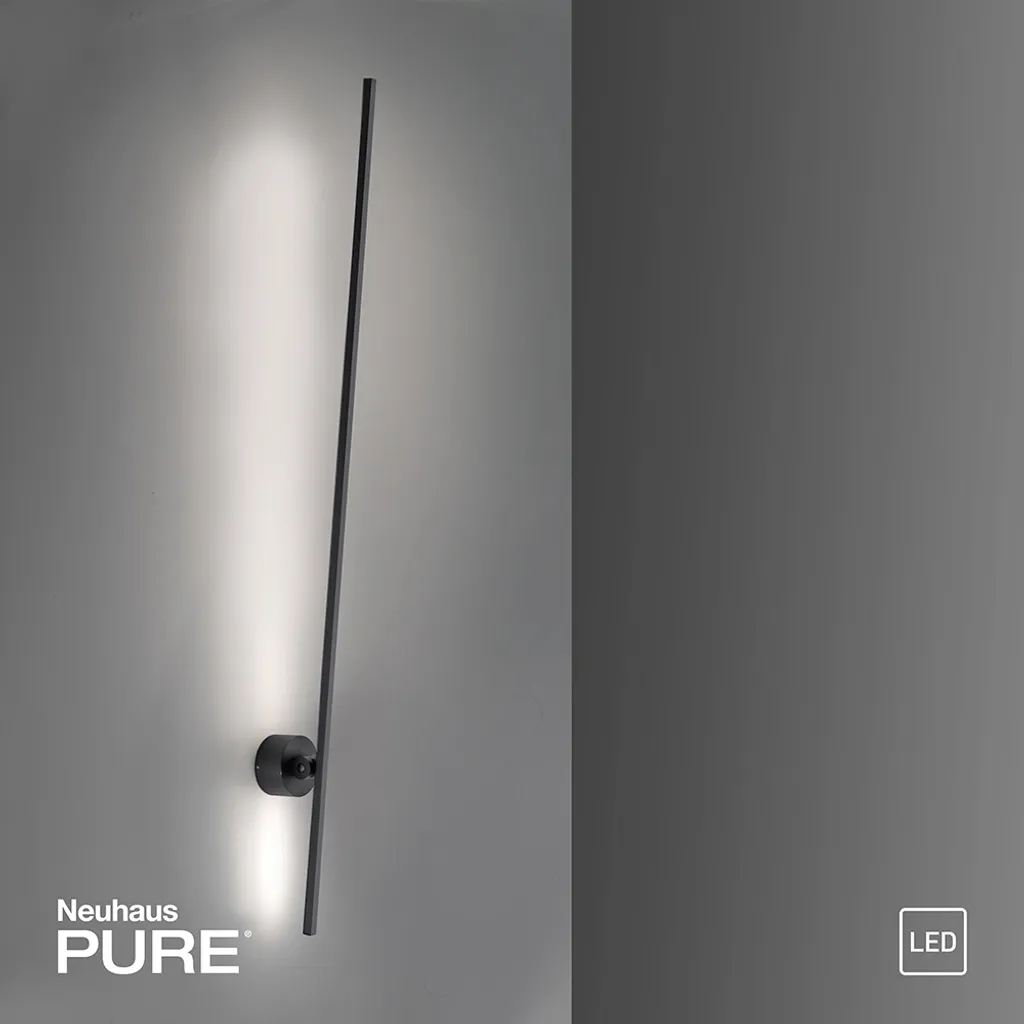 Éclairage mural LED pour salon et bureau PURE GRAFO Noir orientable 9407-18
