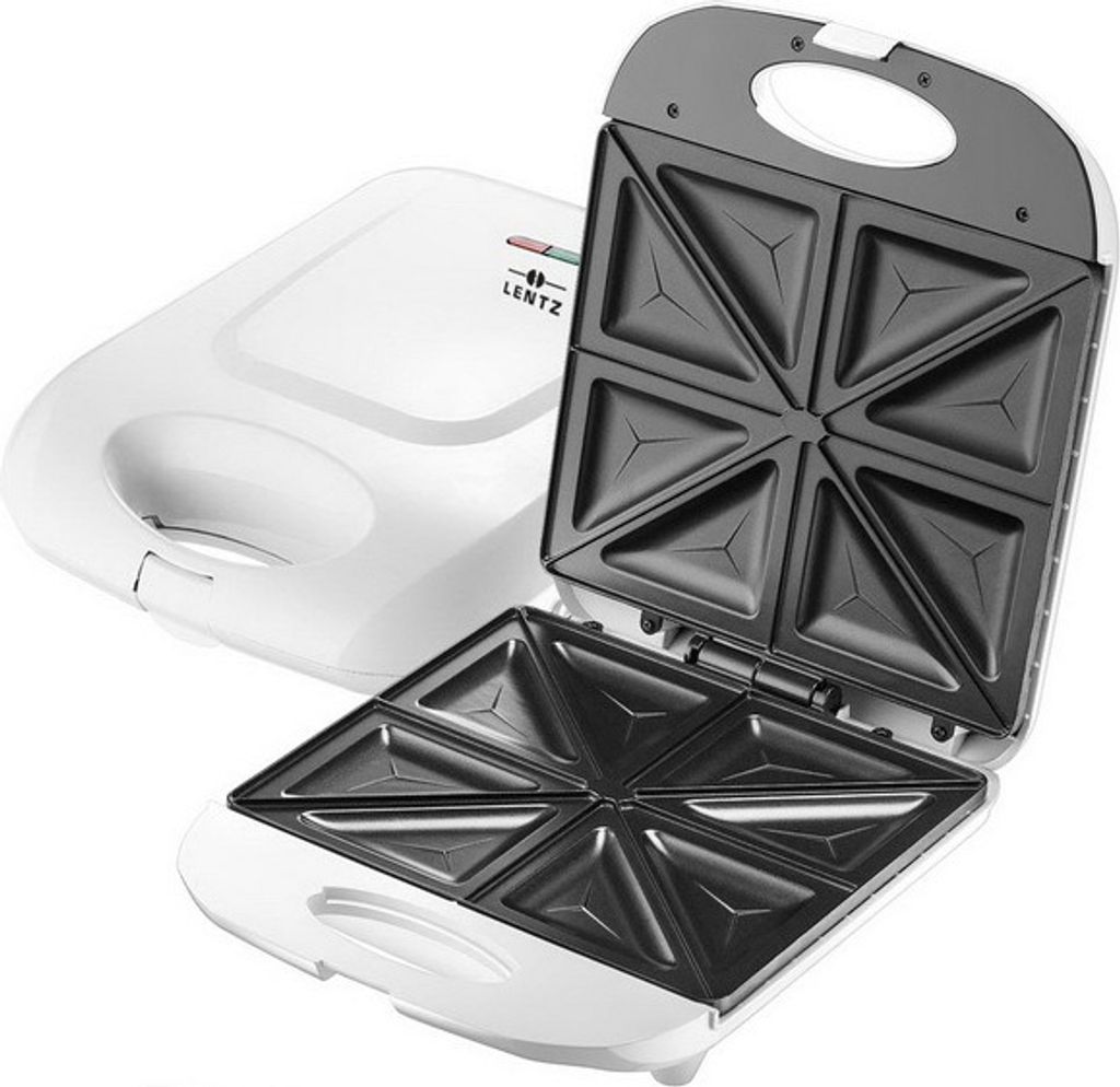 LENTZ 4-fach Sandwichtoaster Sandwich-Maker 29017 Weiß Produktbild 3