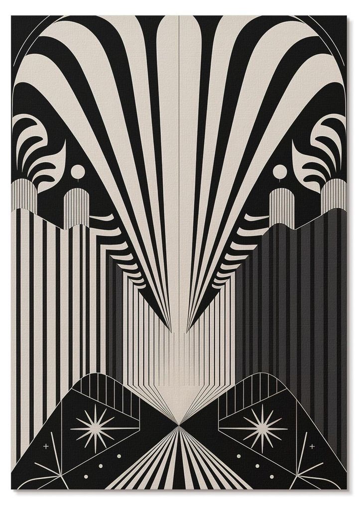 POSTER - 42x59 cm (A2) - Lena "Leni" Moreau - Markante Kontraste zwischen geometrischen Formen und Modernität - Wandbild für Wohnzimmer Schlafzim...