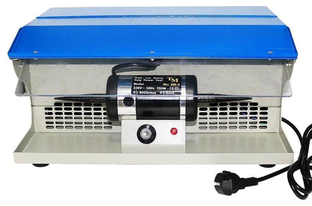 Schmuck-Schleif- und Poliermaschine mit Staubabsaugung - DM-5 Tischpolierer - 200 W - 8000 U/min - 220 V - Metall - 12 kg