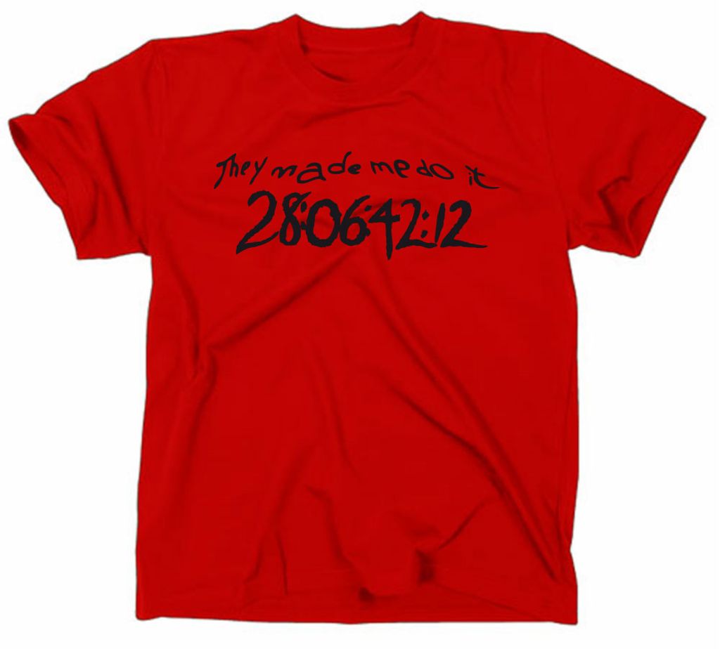 Styletex23 T-Shirt Donnie Darko They Made Me Do It, rot, M