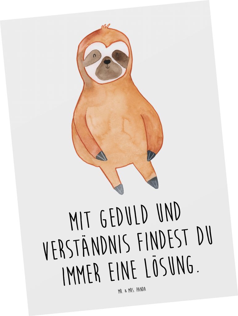 Mr. & Mrs. Panda Postkarte Konflikte friedlich lösen - Weiß - Geschenk, friedliche Konfliktlösung, Zuversicht, Vertrauem, Grußkarte, Streitschl...