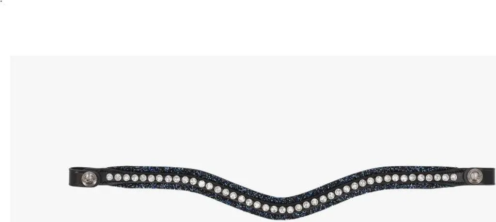 Frontal QHP Skye noir avec détails marine, cuir souple taille Cob